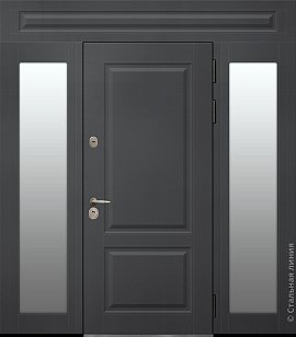 Входная дверь Лаконичная модель с доборами (вид снаружи) - купить в Нижнем Новгороде