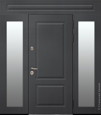 Входная дверь Лаконичная модель с доборами (вид снаружи) - купить в Нижнем Новгороде