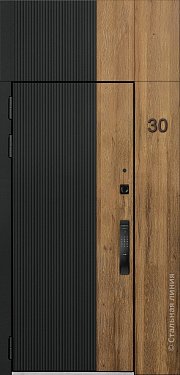 Входная дверь Шумоизоляционная модель со вставками (вид снаружи) - купить в Нижнем Новгороде