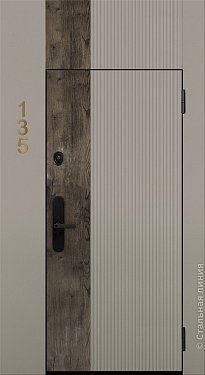 Входная дверь Светлая модель с умным замком (вид снаружи) - купить в Нижнем Новгороде