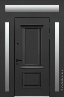 Входная дверь Модель для широкого проема с багетами (вид снаружи) - купить в Нижнем Новгороде