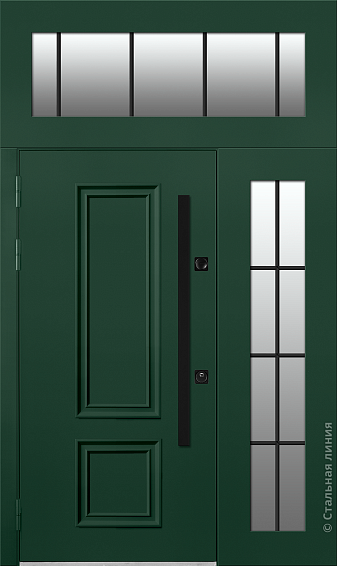 Входная дверь Модель  с багетами (вид снаружи) - купить в Нижнем Новгороде