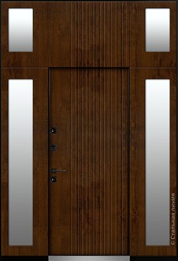 Входная дверь Парадная модель с баффелями (вид изнутри) - купить в Нижнем Новгороде