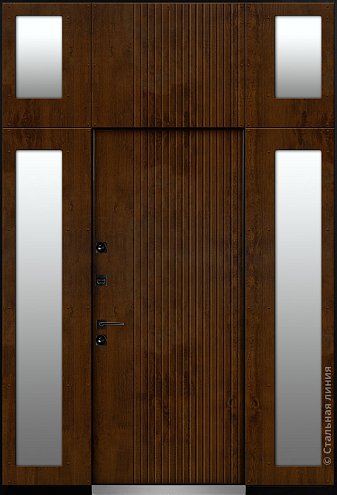 Входная дверь Парадная модель с баффелями (вид изнутри) - купить в Нижнем Новгороде