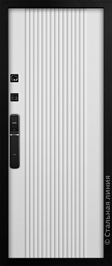 Входная дверь Стильная модель с фальшь-фрамугой (вид изнутри) - купить в Нижнем Новгороде